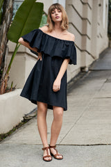Off Shoulder Dress - Black