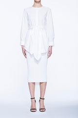Stranded Belted Shirt - Ivory