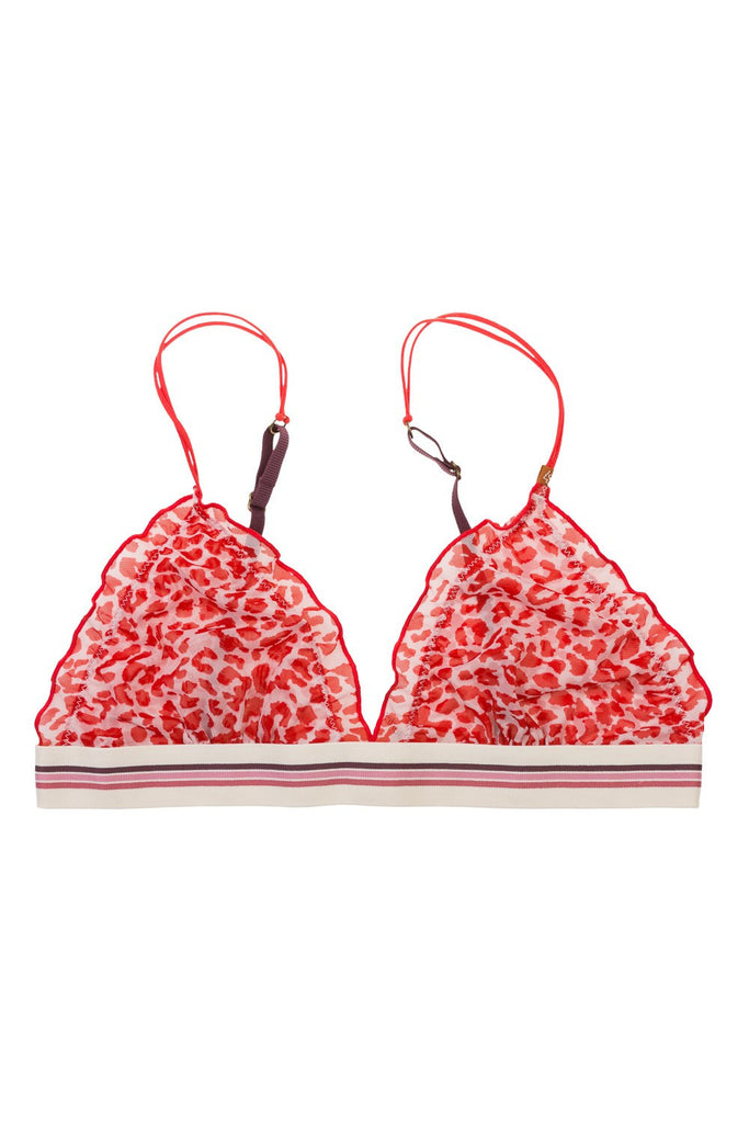 Reggipetto Triangle Bralette - Red