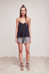 Angle Stripe Short - Charcoal