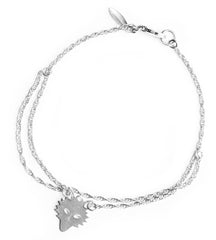 Multi Chain Sterling Silver Wolf Bracelet