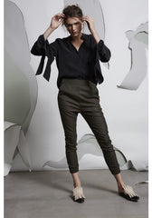 Fledglining Tie Cuff Jacquard Shirt