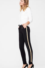 Sweat Pants With Gold Stripe