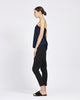 Chloe Satin Square Neck Cami - Navy