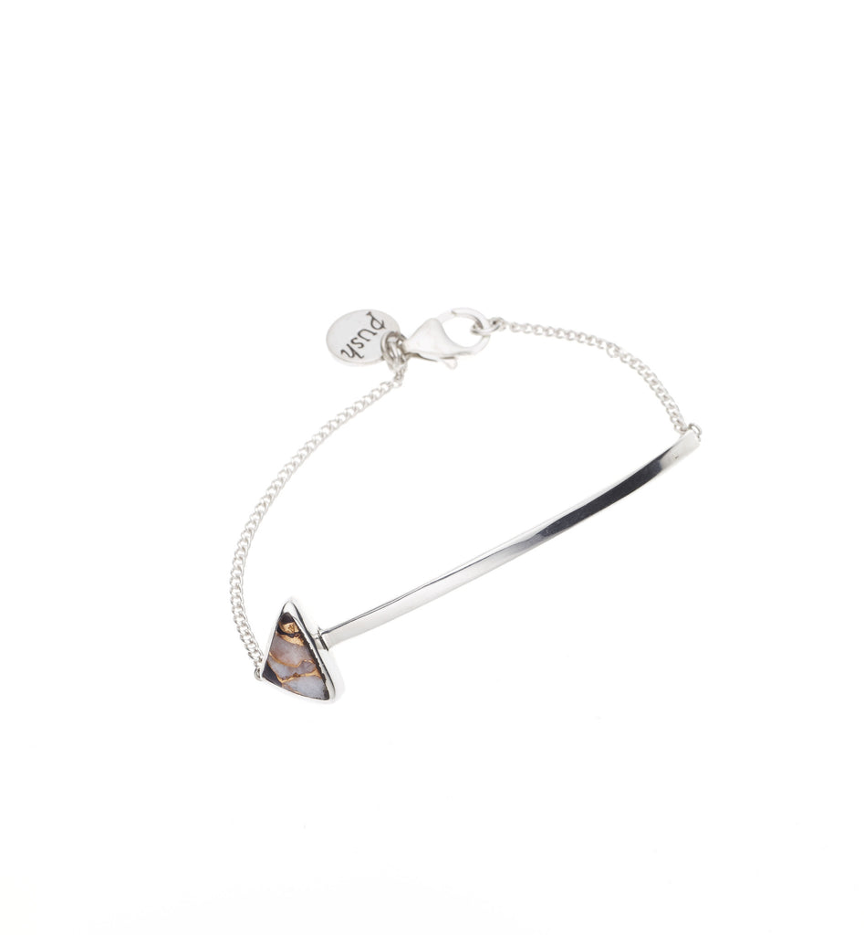 En Arrow bracelet, B&W Calcite