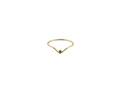 18kt Gold Arrow Ring - Lapis