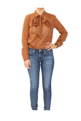Sadie Printed Tie Blouse