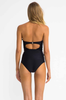 Underwire Frill One Piece - Matte Black