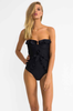 Underwire Frill One Piece - Matte Black