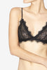 Lace Bra With Trim - Black