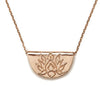 Rose Gold Lotus Short Necklace
