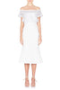 Farina Flare Midi Dress - White