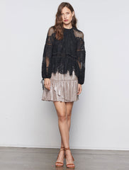 Patti Long Sleeve Blouse - Black