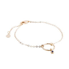 Blue Sapphire Infinite Bracelet - Gold