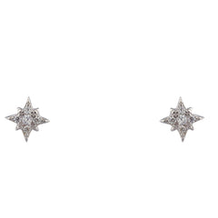 Starburst Stud - White Gold