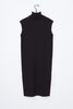 Building Block Rib Roll Neck Dress - Black
