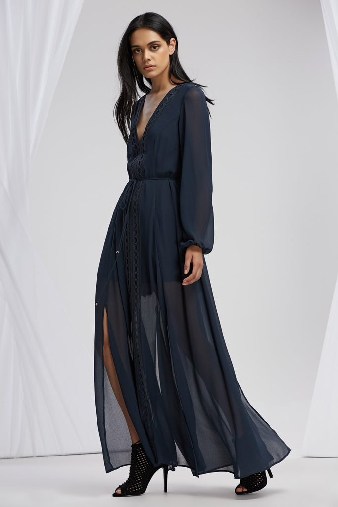 Maison Long Sleeve Maxi Dress