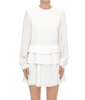 Layered Silk Dress - White