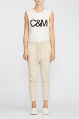 Ludlow Loop Back Pant - Nude