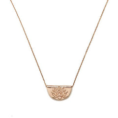 Rose Gold Lotus Short Necklace
