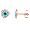 Lilian Pave Studs - Rose Gold